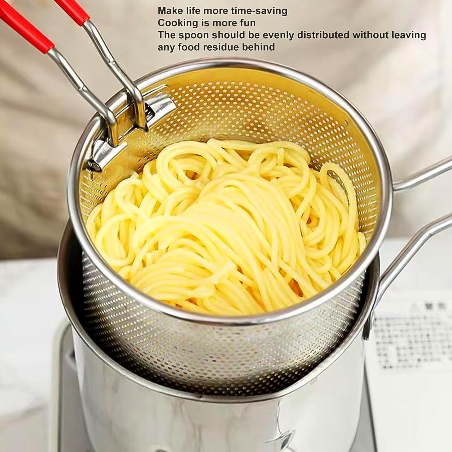 Small Deep Frying Pot With Strainer Basket (2 Pc Set) Small Deep Frying Pot With Strainer Basket (2 Pc Set)
